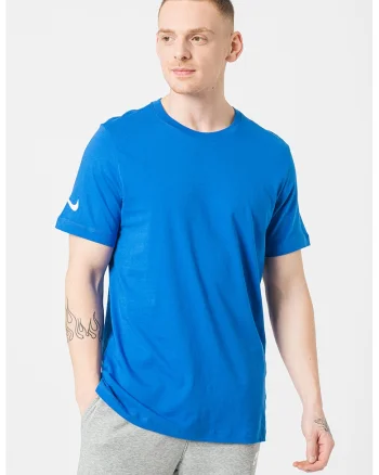Tricou de bumbac pentru fotbal Park20, Albastru royal
