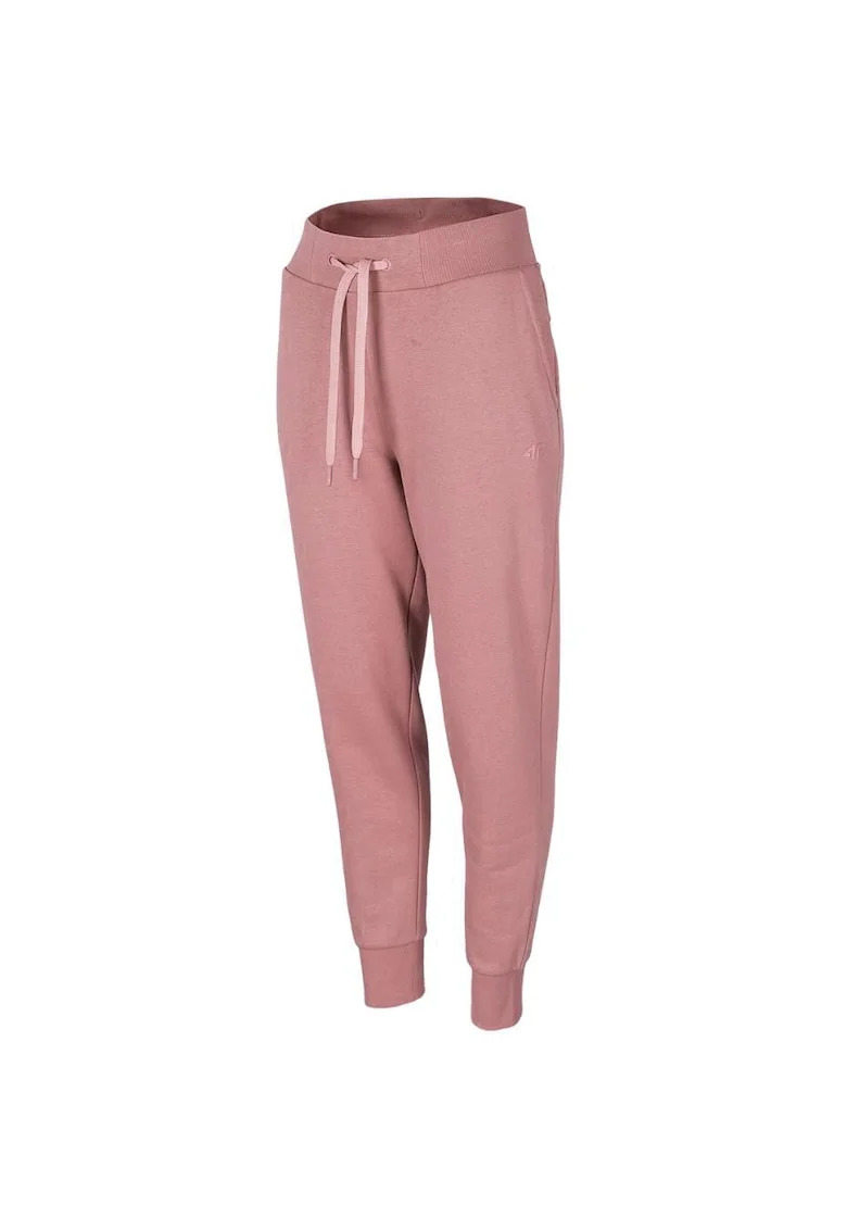 Pantaloni sport dama,  H4Z22 SPDD351 56S, Bumbac/Poliester, Roz deschis, Roz deschis