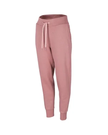 Pantaloni sport dama,  H4Z22 SPDD351 56S, Bumbac/Poliester, Roz deschis, Roz deschis