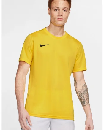 Tricou cu tehnologie Dri-Fit pentru fotbal, Galben sofran