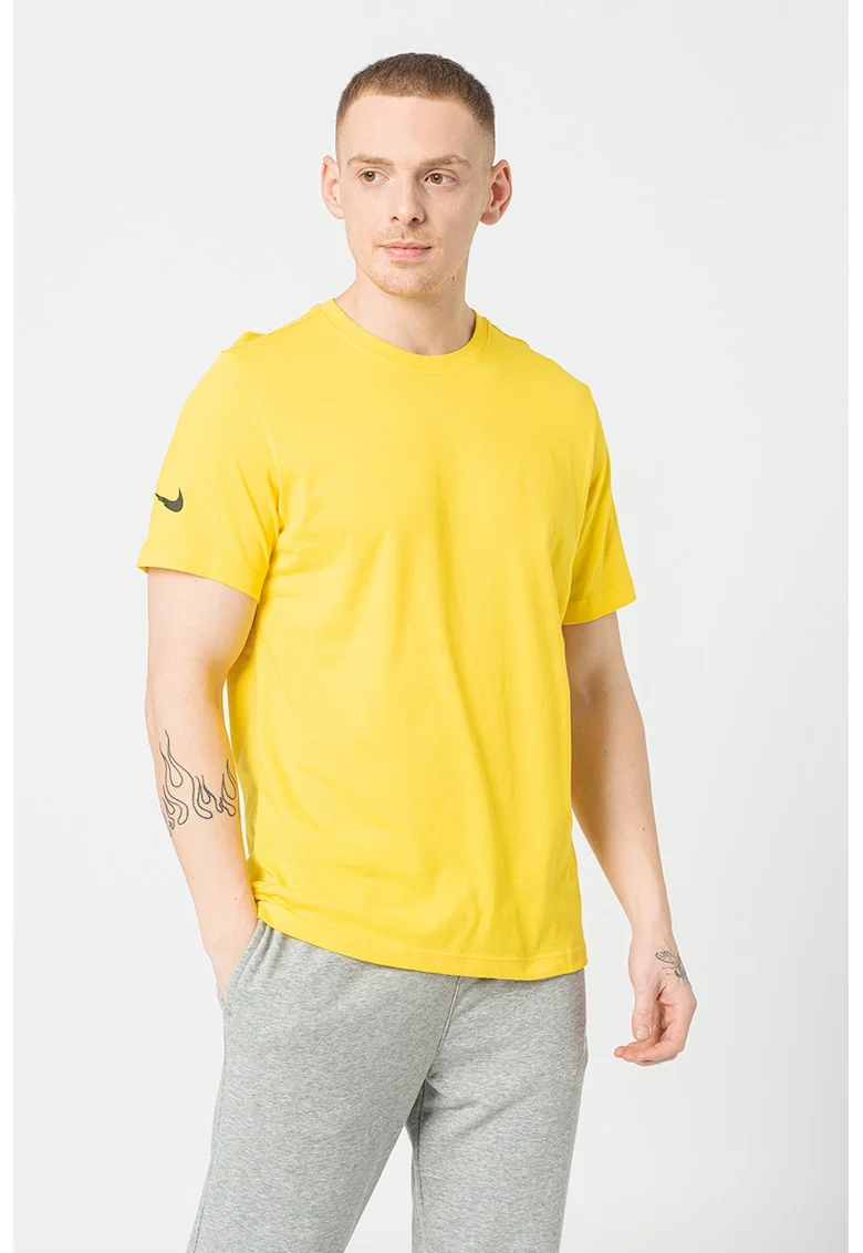 Tricou de bumbac pentru fotbal Park20, Galben