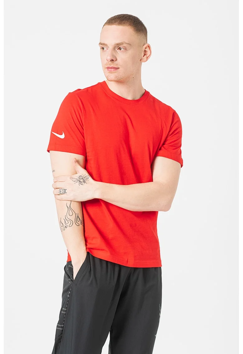 Tricou de bumbac pentru fotbal Park20, Rosu vermillion