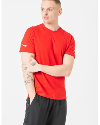 Tricou de bumbac pentru fotbal Park20, Rosu vermillion