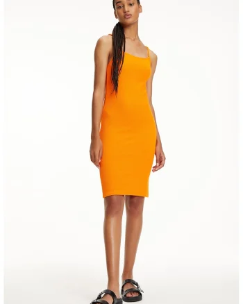 Rochie cambrata cu logo brodat