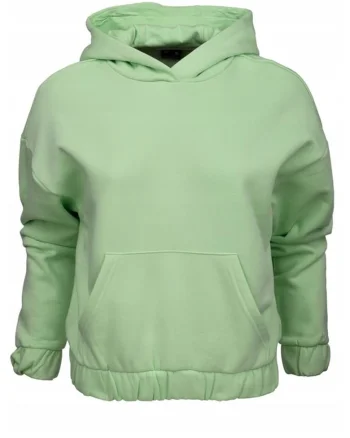 Hanorac sport dama,  Bumbac, Verde deschis,