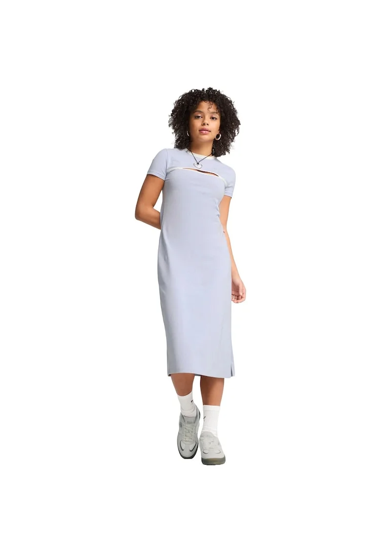 Rochie femei  Wardrobe Ess Midi Cut-out Dress, Albastru,