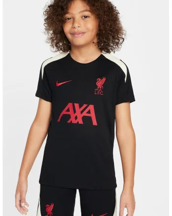 Tricou cu detalii contrastante pentru fotbal, Rosu/Negru