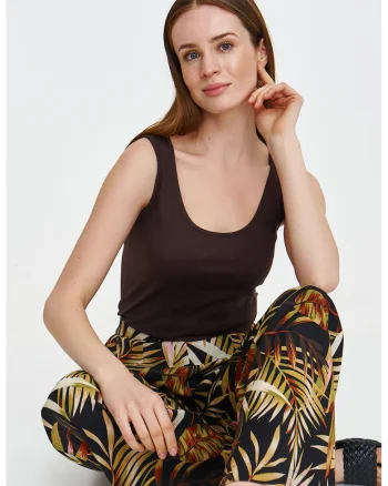 Top uni slim fit, Maro inchis