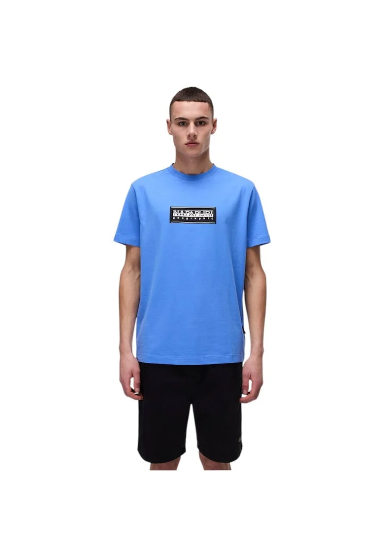Tricou  Box Logo SS 43367, Albastru deschis