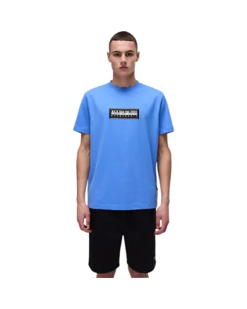 Tricou  Box Logo SS 43367, Albastru deschis