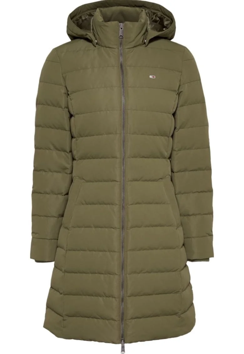 Geaca slim fit lunga cu gluga