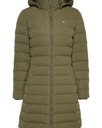 Geaca slim fit lunga cu gluga
