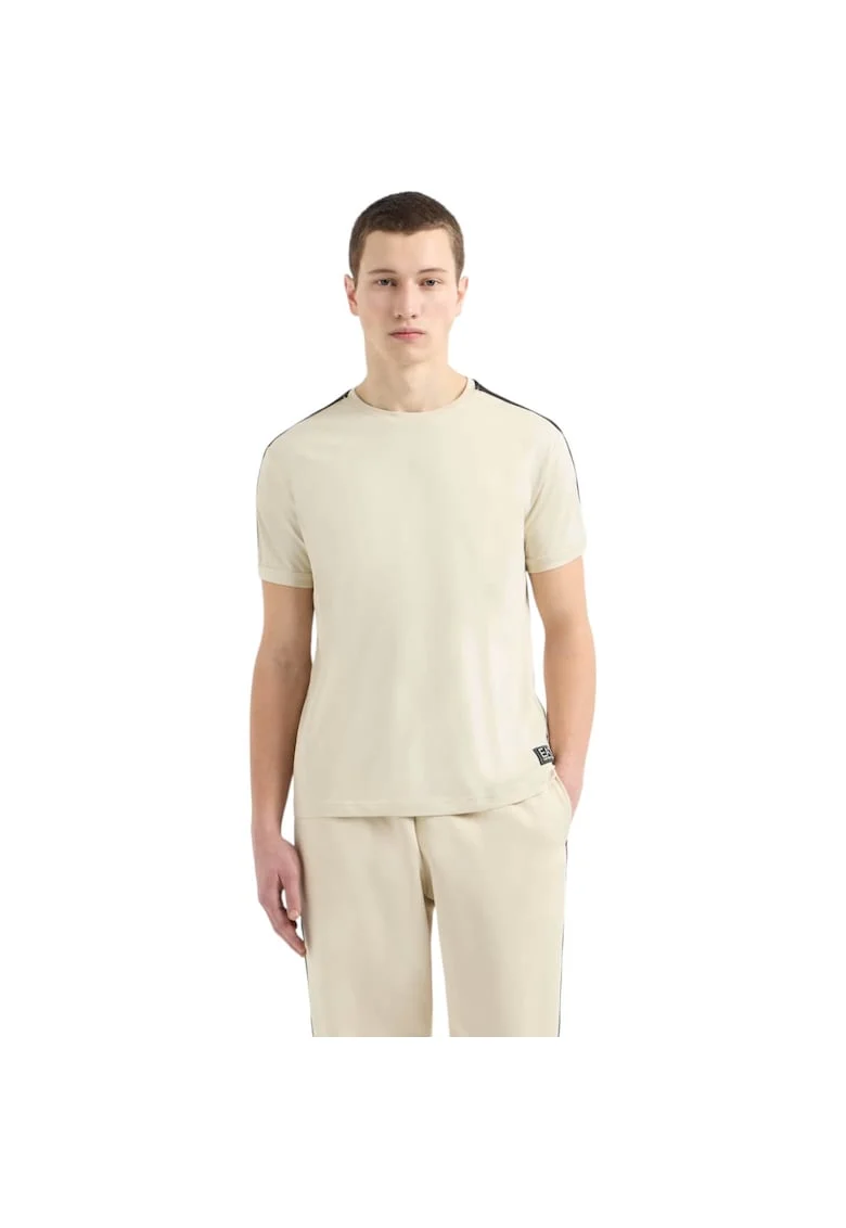 Tricou  EA7 Train Logo Series Tape 40704, Bej