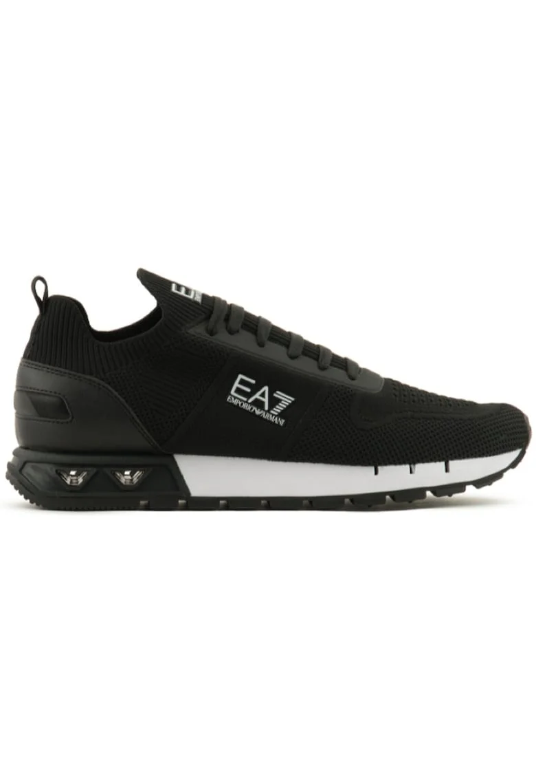 Pantofi sport  pentru Barbati, black white legacy knit,X8X171-XK373-N181, Negru