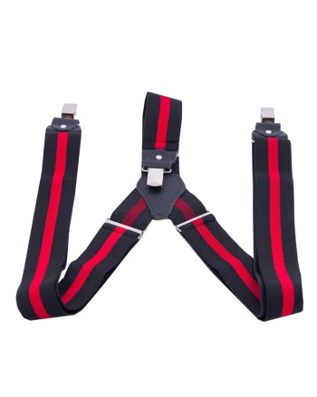 Bretele barbati,Suspenders red&black