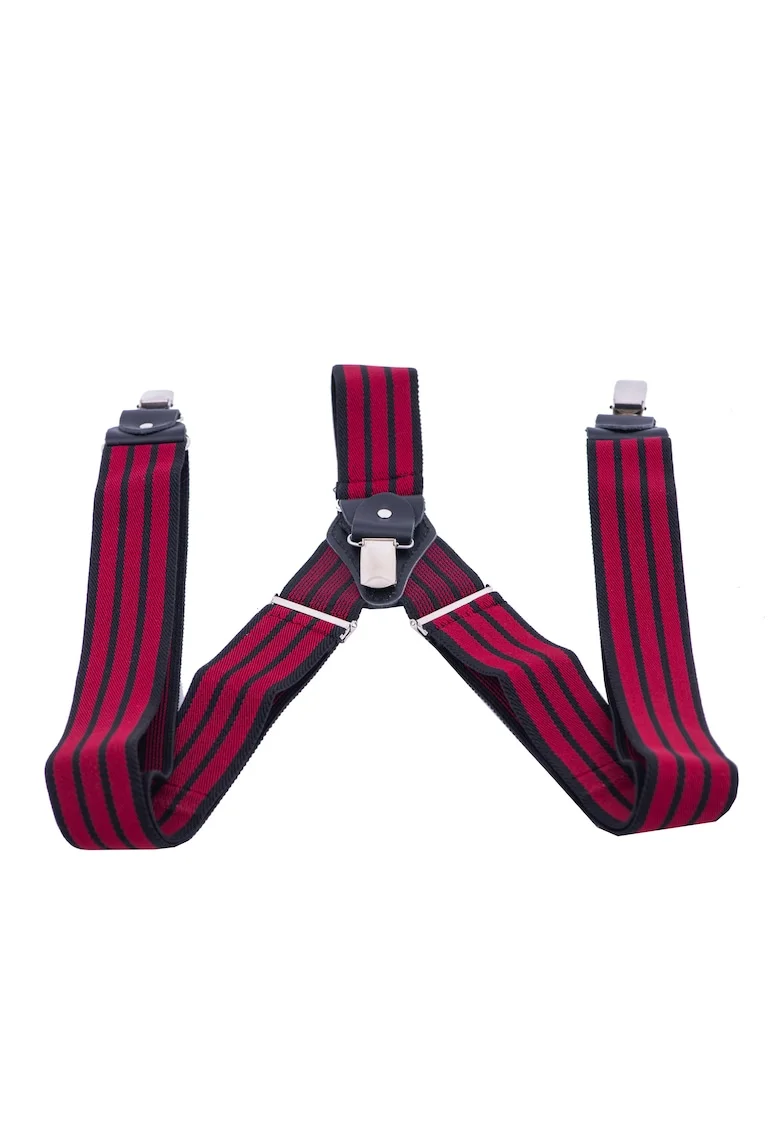 Bretele suspenders, Visiniu/Negru