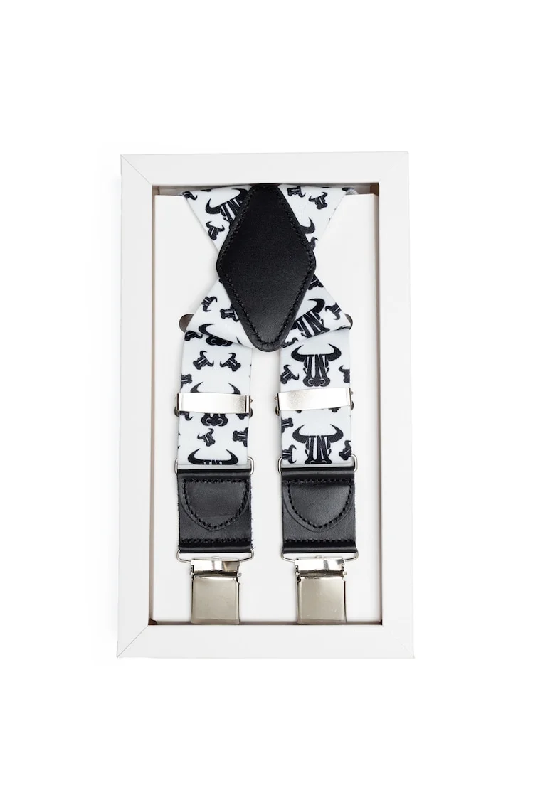 Bretele suspenders, Alb/Negru