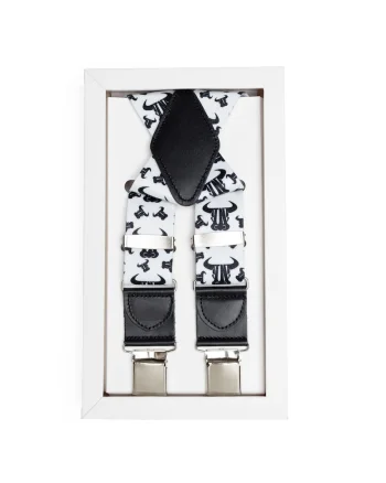 Bretele suspenders, Alb/Negru