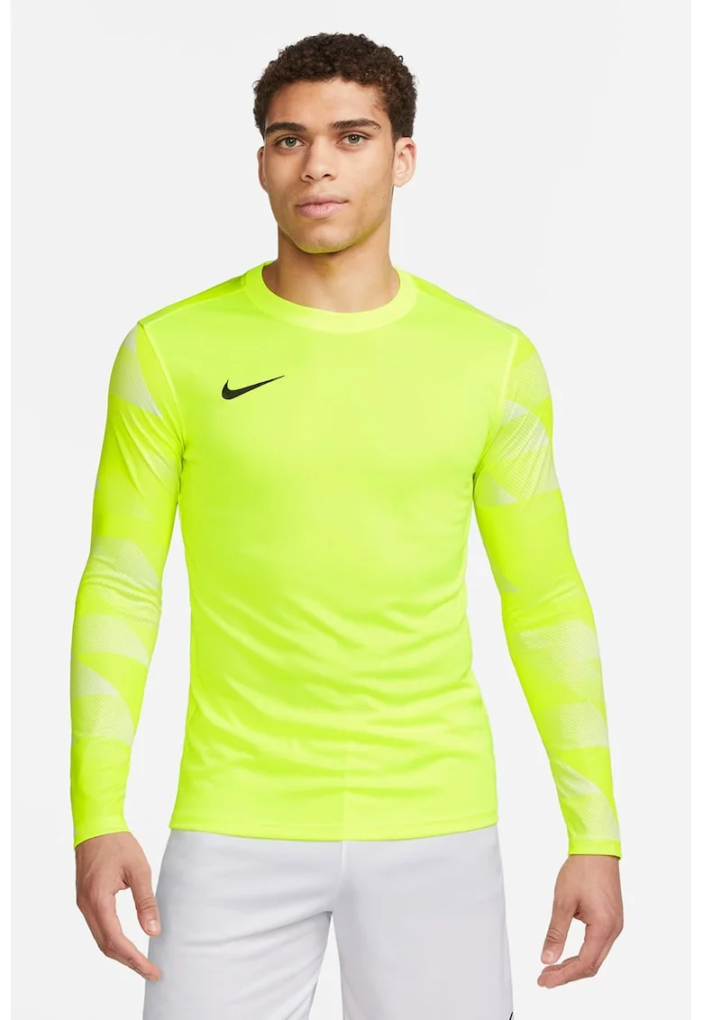 Bluza slim fit cu tehnologie Dri-Fit, pentru fotbal, Verde lime
