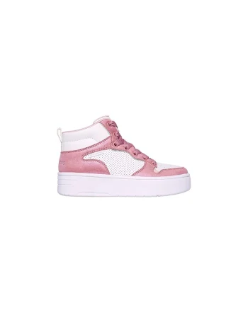 Pantofi sport inalti cu perforatii discrete Court, Roz