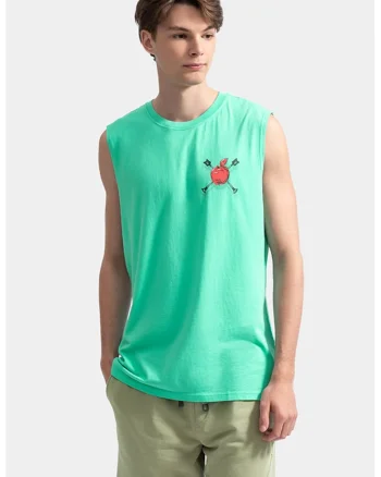 Top unisex cu imprimeu, Turcoaz