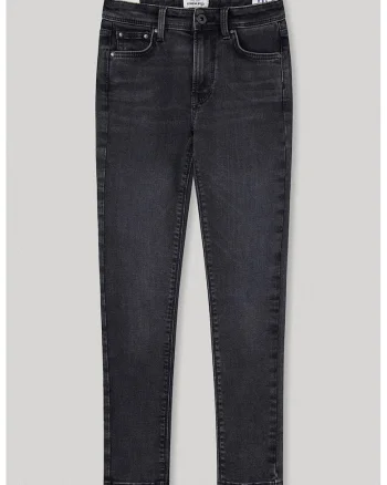 Blugi skinny cu talie inalta, Gri inchis