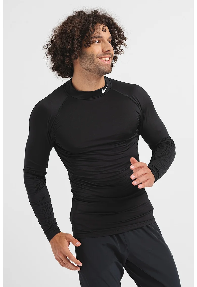 Bluza cu maneci raglan si tehnologie Dri-FIT pentru fitness Pro, Negru