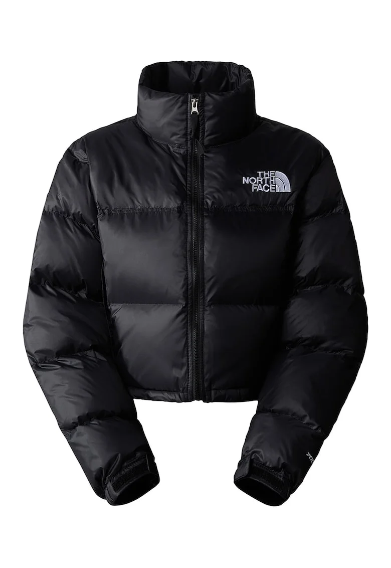 Geaca crop cu umpltura de puf Nuptse, Negru