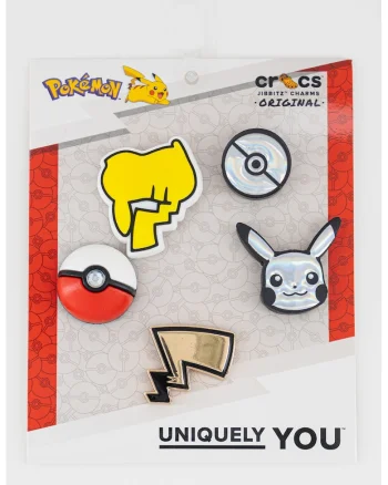 Set de talismane pentru saboti Elevated Pokemon- 5 piese, Auriu/Galben/Argintiu