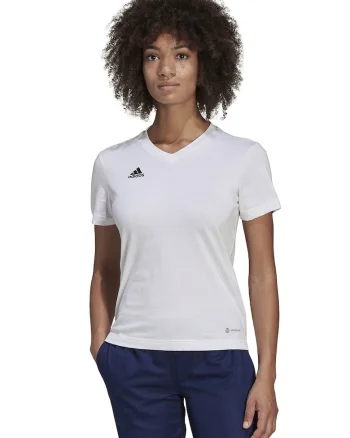 Tricou cu decolteu in V, pentru fotbal, Alb optic