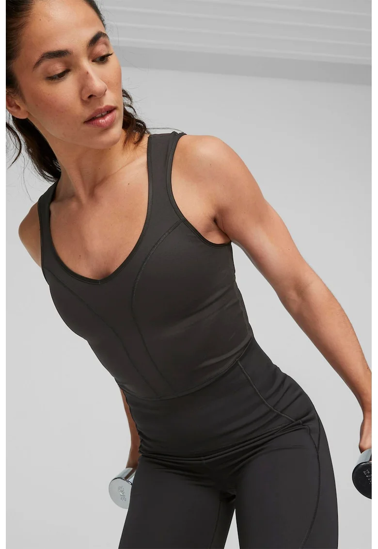 Top crop pentru antrenament EverSculpt, Negru