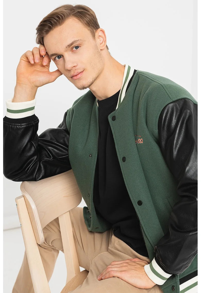 Jacheta cu imprimeu Barry Varisty, Verde/Negru