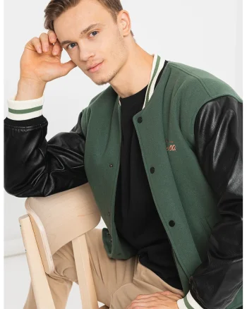 Jacheta cu imprimeu Barry Varisty, Verde/Negru