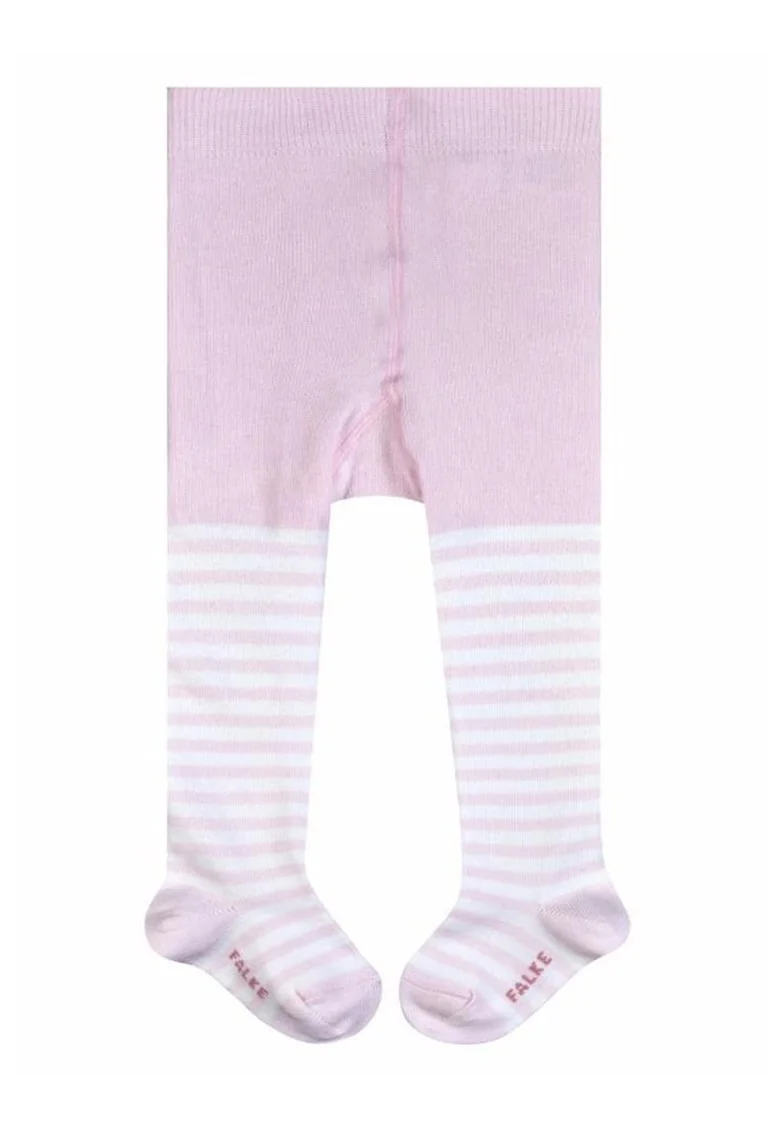 Dres cu dungi din amestec de bumbac, Alb/Roz