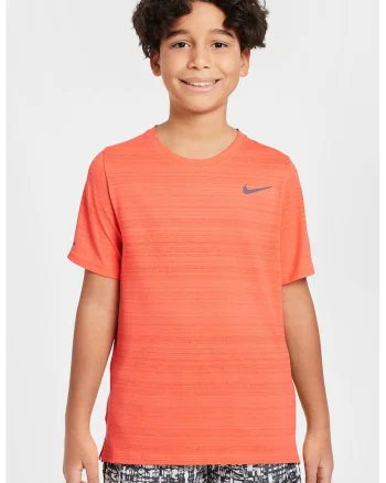 Tricou cu logo reflectorizant si imprimeu pentru fitness Miler Dri-Fit, Portocaliu persan
