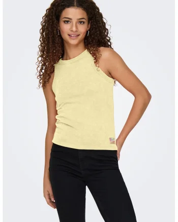 Top uni din amestec de modal, Galben deschis