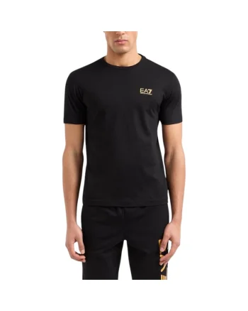 Tricou  EA7 Train Core Id SS25 40775, Auriu/Negru