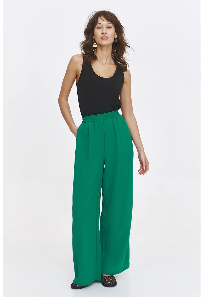 Top uni cu decolteu in rotund, Negru stins