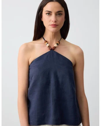Top halter din in, Bleumarin