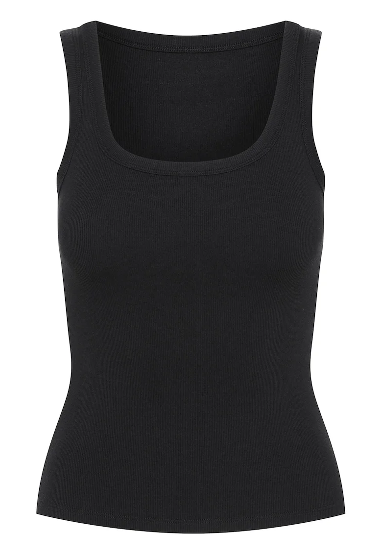 Top dama,  Bumbac/Viscoza, Negru