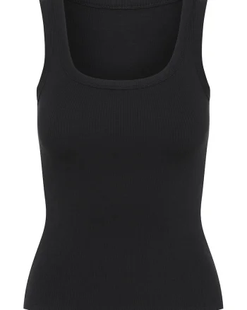 Top dama,  Bumbac/Viscoza, Negru