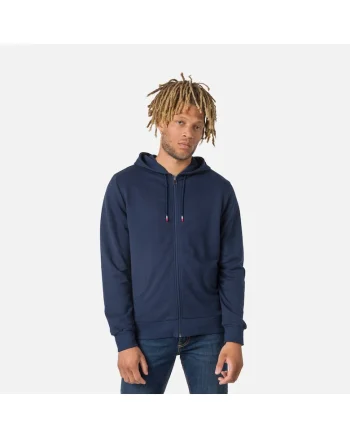 Bluza barbati  Logo sweat cu fermoar si gluga, albastru inchis, Albastru inchis