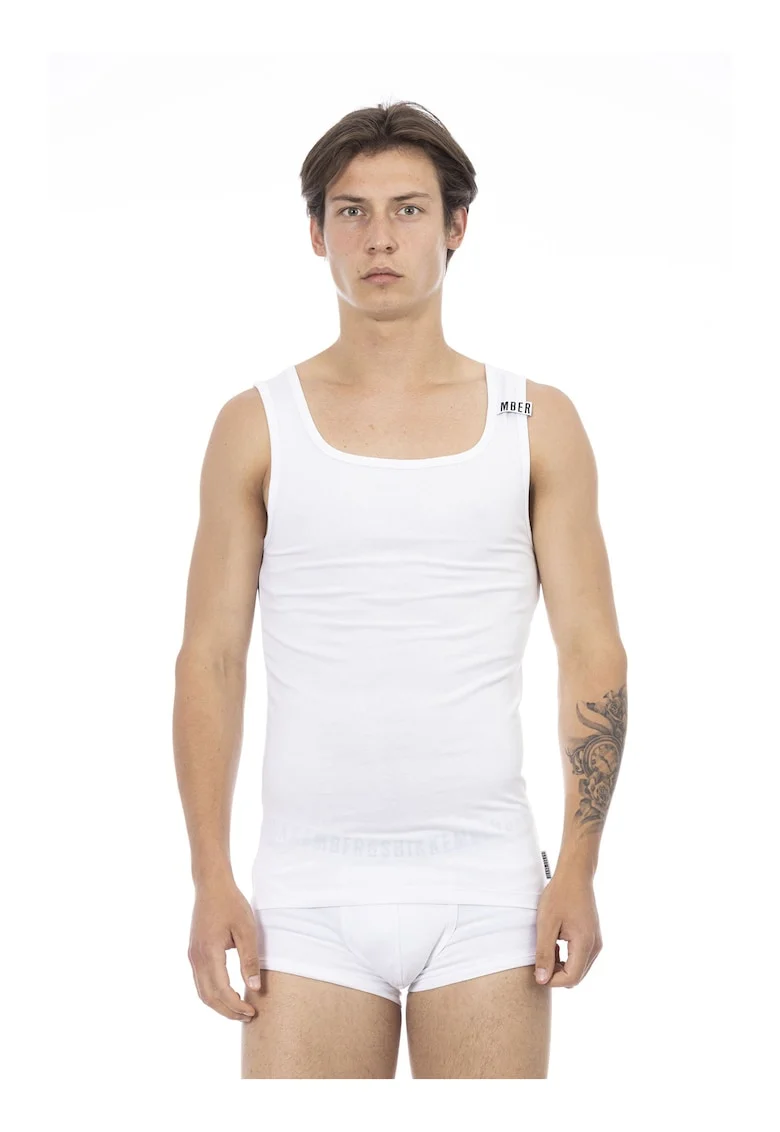 Set de top-uri slim-fit - 2 Piese, Alb