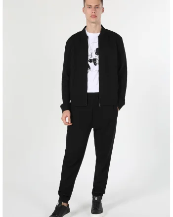 Jacheta bomber slim fit, Negru