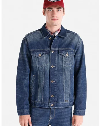 Jacheta lejera de denim Ranier 157, Albastru inchis