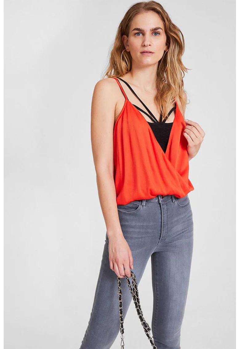 Top vaporos cu model petrecut, Caramiziu