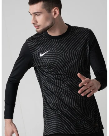 Bluza slim-fit cu imprimeu si tehnologie Dri-Fit, pentru fotbal, Negru/Gri