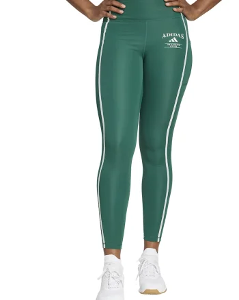 Colanti pentru fitness Optime Heritage, Alb/Verde padure