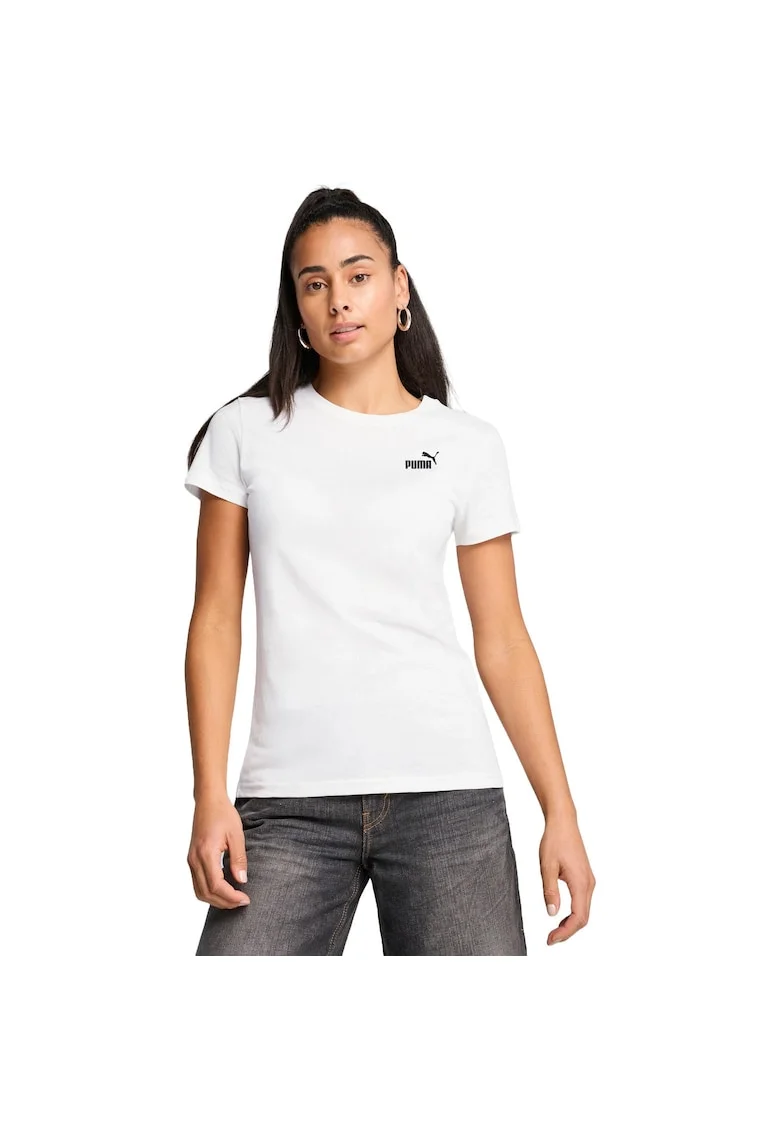 Tricou  Ess Small No. 1 Logo Tee, Alb