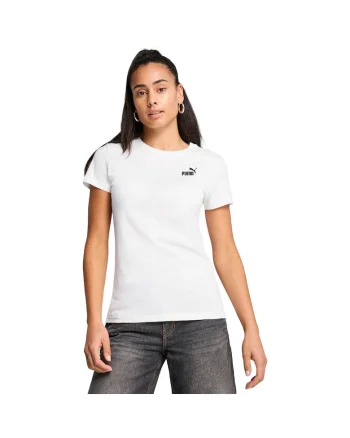Tricou  Ess Small No. 1 Logo Tee, Alb